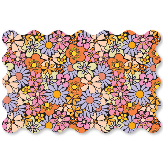 Flower Power Paper Placemats, Set of 12