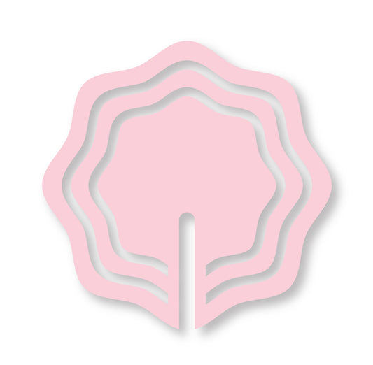 Wavy Pink Acrylic Drink Tag, Set of 6