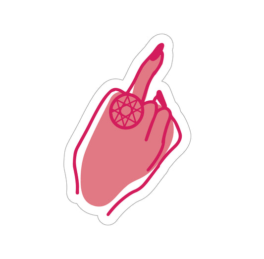 Ring Finger Waterproof Vinyl Sticker, 3"x2.5"