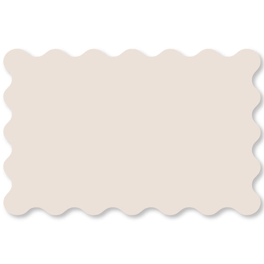Tan Wavy Edge Paper Placemats, Set of 12