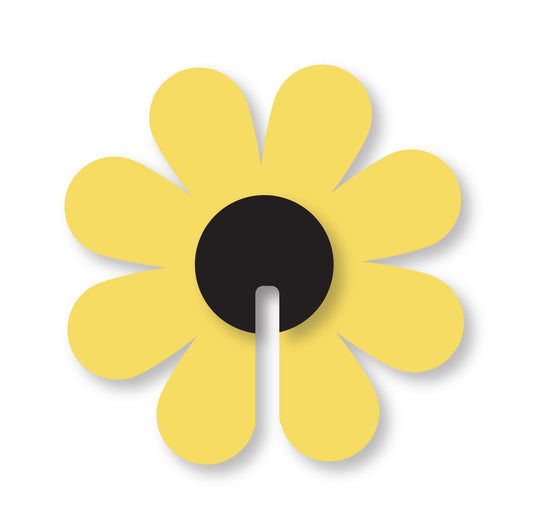 Yellow Flower Acrylic Drink Tag, Set of 6