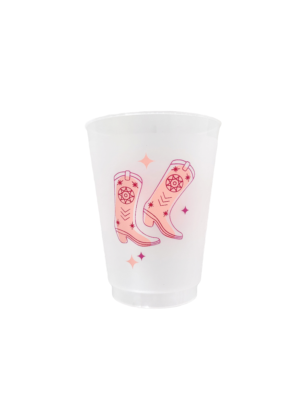 Cowgirl Country Boots Shatterproof Cups, Set of 8
