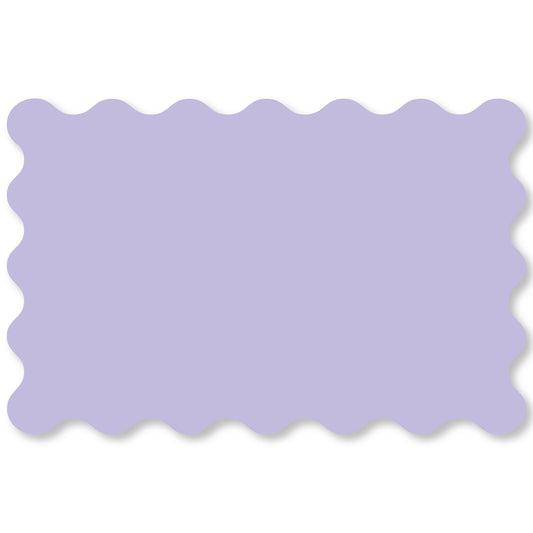 Lavender Purple Wavy Edge Paper Placemats, Set of 12